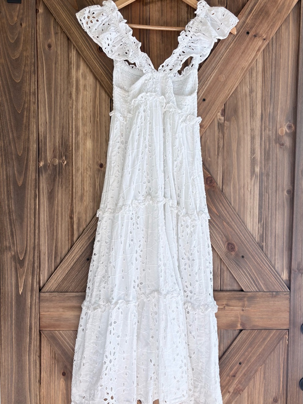 Cleobella 100% Organic Cotton Frida Midi Coastal Cottage Eyelet Dress.Size Small - Picture 3 of 10